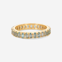 Armenta Rose World 14K Rose Gold Marquise Swiss Blue Topaz Stack Band Ring Sz. 6.5 17470