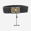 Armenta 18K Yellow Gold, Blackened Sterling Silver & Leather Black Sapphire & Champagne Diamond Bracelet 18984 - THE SOLIST