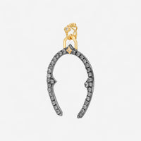 Armenta 14K Rose Gold & Grey Sterling Silver Diamond Large Horseshoe Enhancer 23352