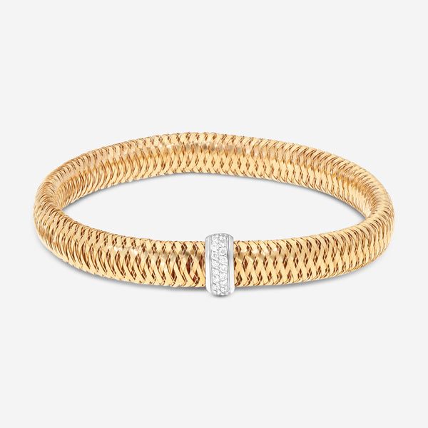 Roberto Coin Primavera 18K Rose & White Gold Diamond Bangle