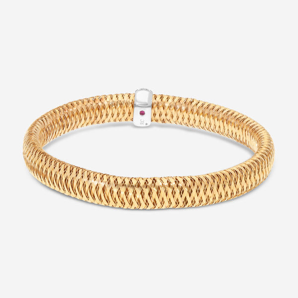 Roberto Coin Primavera 18K Rose & White Gold Diamond Bangle Bracelet 557716AHBAX0