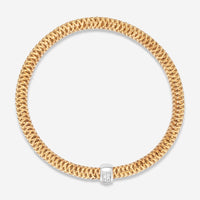 Roberto Coin Primavera 18K Rose & White Gold Diamond Bangle Bracelet 557716AHBAX0 - THE SOLIST