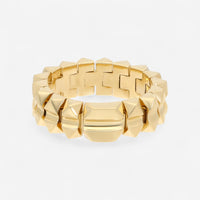 Roberto Coin Obelisco 18K Yellow Gold Diamond Flexible Band Ring Sz. 6 8883017AY60X