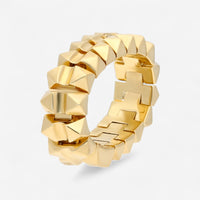Roberto Coin Obelisco 18K Yellow Gold Diamond Flexible Band Ring Sz. 6 8883017AY60X