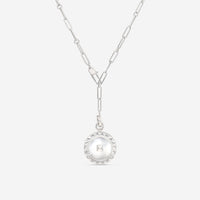 Roberto Coin Obelisco 18K White Gold Diamond Medallion Pendant Necklace 8883121AW19X