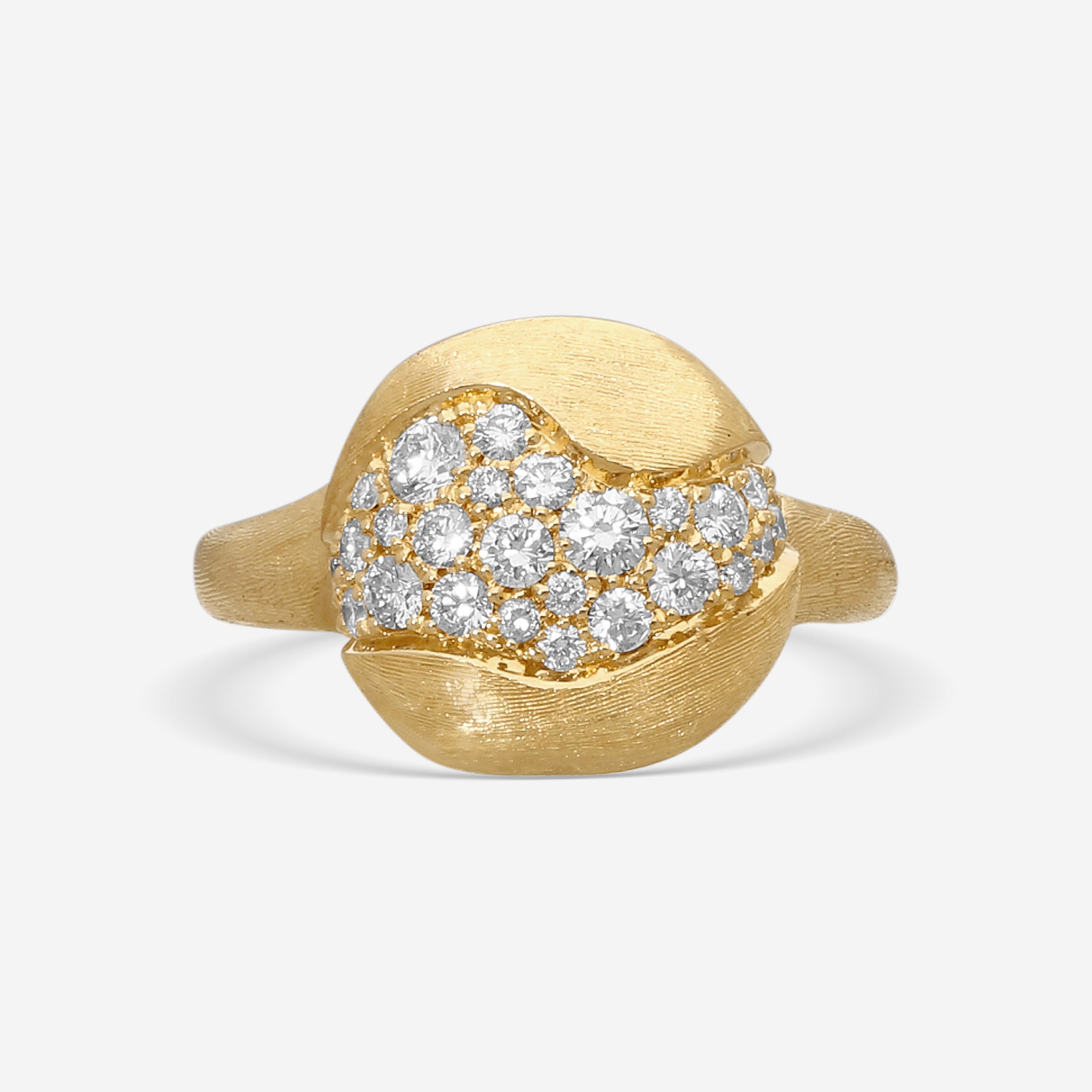 Marco Bicego Africa 18K Yellow Gold Diamond Statement Ring Sz. 6.5 AB592_B_Y_02