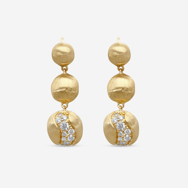 Marco Bicego Africa 18K Yellow Gold Diamond Drop Earrings OB1613_B_Y_02