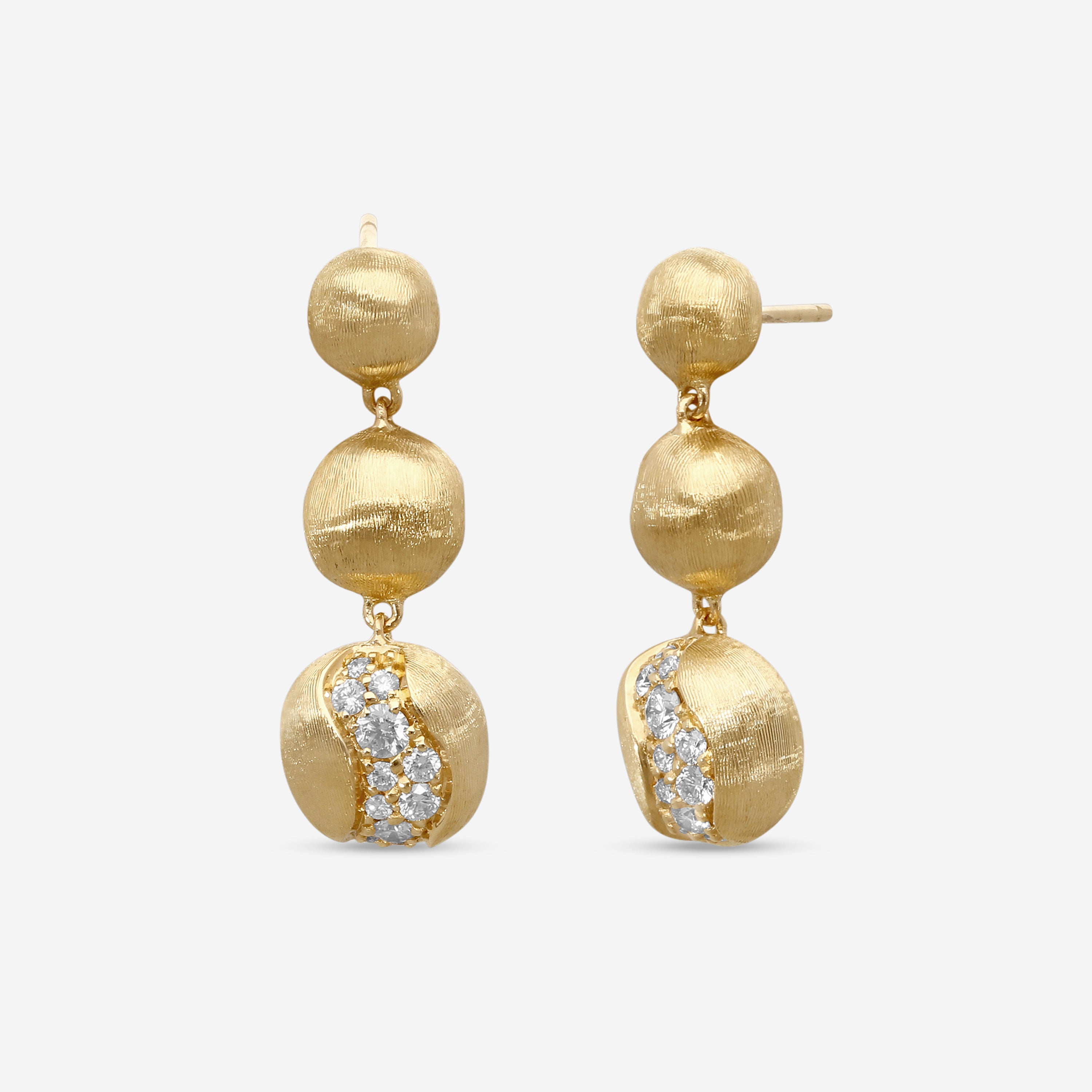 Marco Bicego Africa 18K Yellow Gold Diamond Drop Earrings OB1613_B_Y_02
