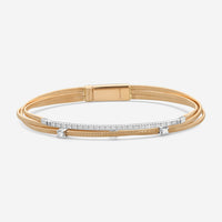 Marco Bicego Goa 18K Rose & White Gold Diamond Bracelet BG617_B2_WR_O6