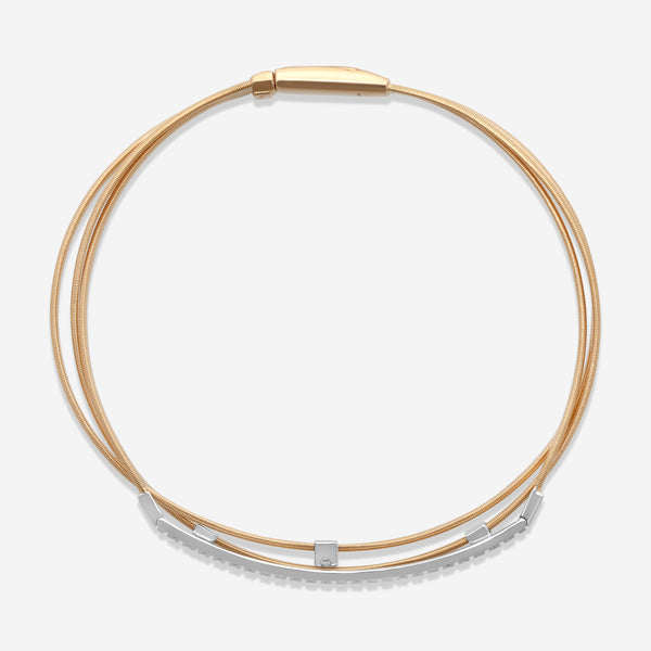 Marco Bicego Goa 18K Rose & White Gold Diamond Bracelet BG617_B2_WR_O6