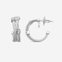 Marco Bicego Goa 18K White Gold Diamond Hoop Earrings OG296_B_W_01