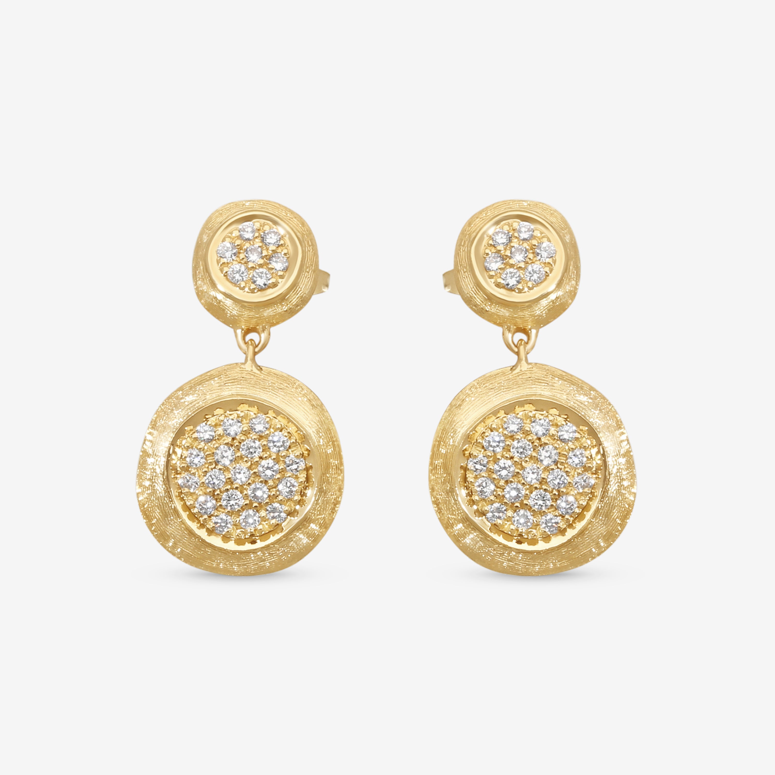 Marco Bicego Jaipur 18K Yellow Gold Diamond Drop Earrings OB1569_B1_Y_02
