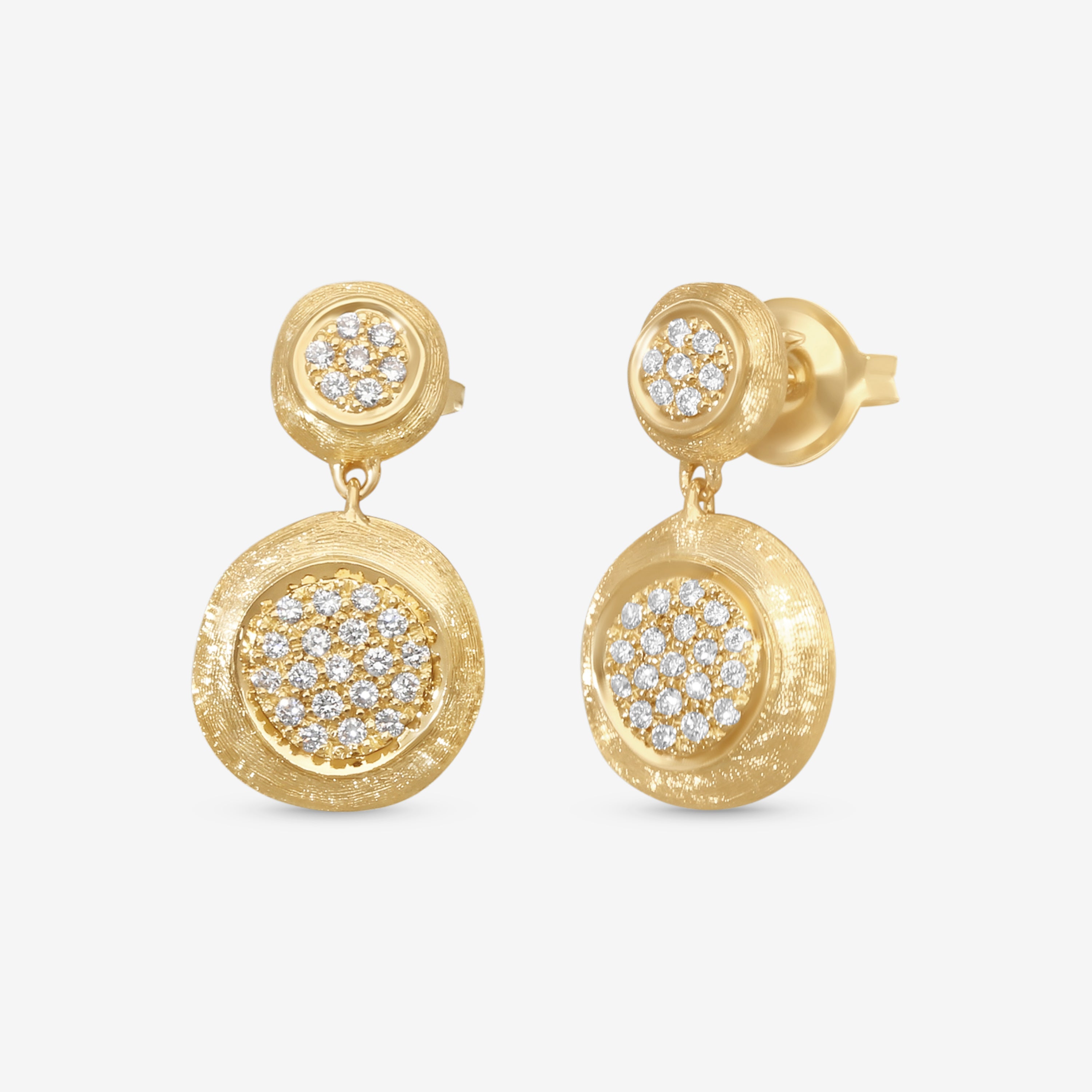 Marco Bicego Jaipur 18K Yellow Gold Diamond Drop Earrings OB1569_B1_Y_02