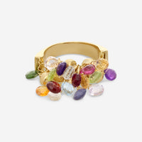 Marco Bicego Paradise 18K Yellow Gold Mixed Gemstone Ring Sz. 7 AB419_MIX01_Y_02
