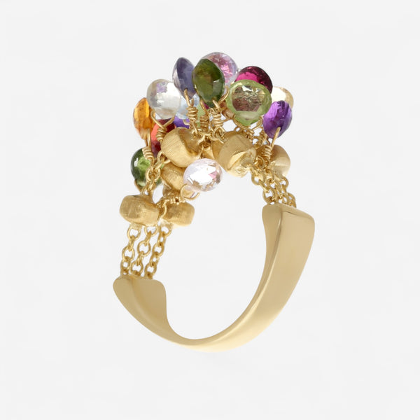 Marco Bicego Paradise 18K Yellow Gold Mixed Gemstone Ring Sz. 7 AB419_MIX01_Y_02