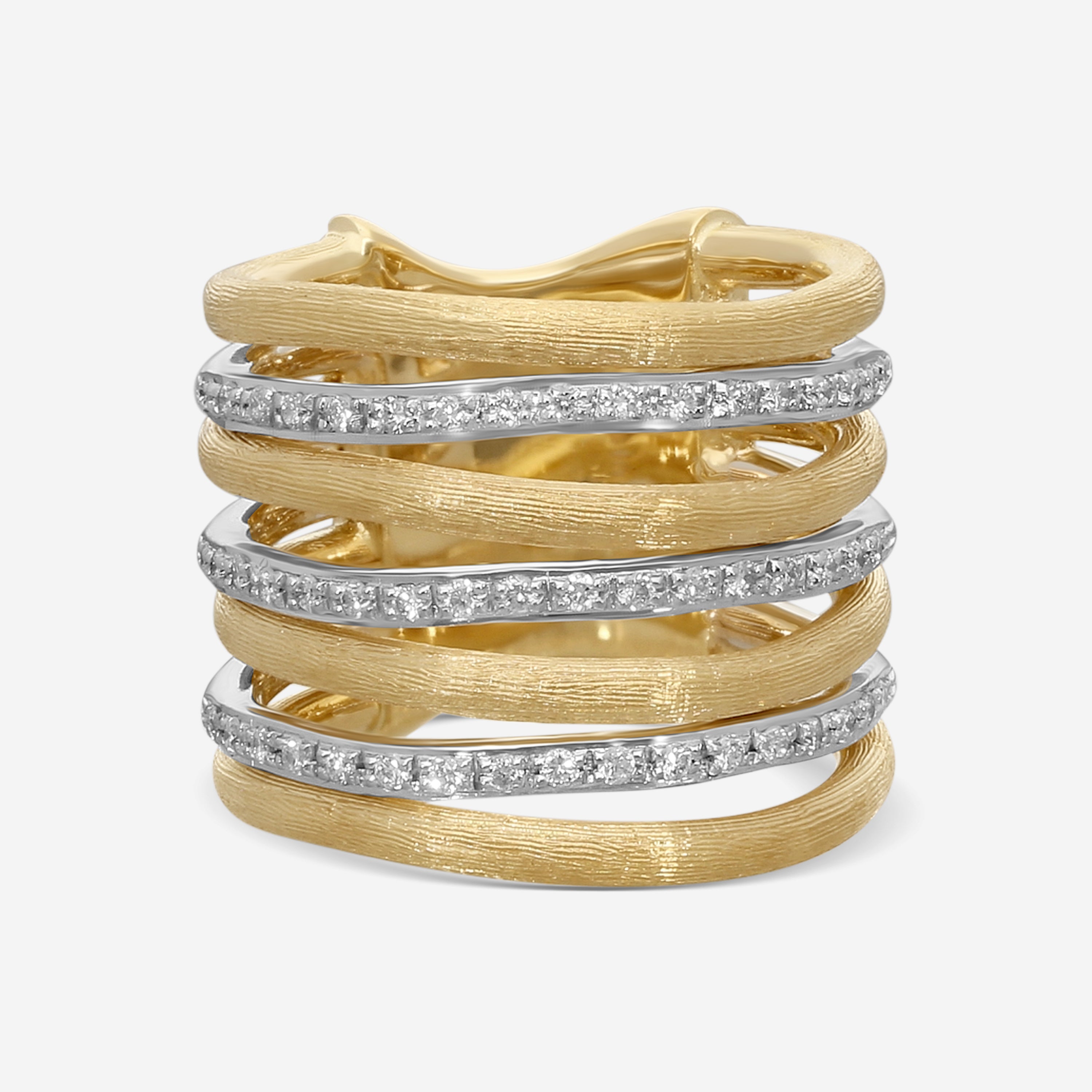 Marco Bicego Confetti Gemme 18K Yellow & White Gold Topaz Ring Sz. 6 AB480_B_YW_Q6