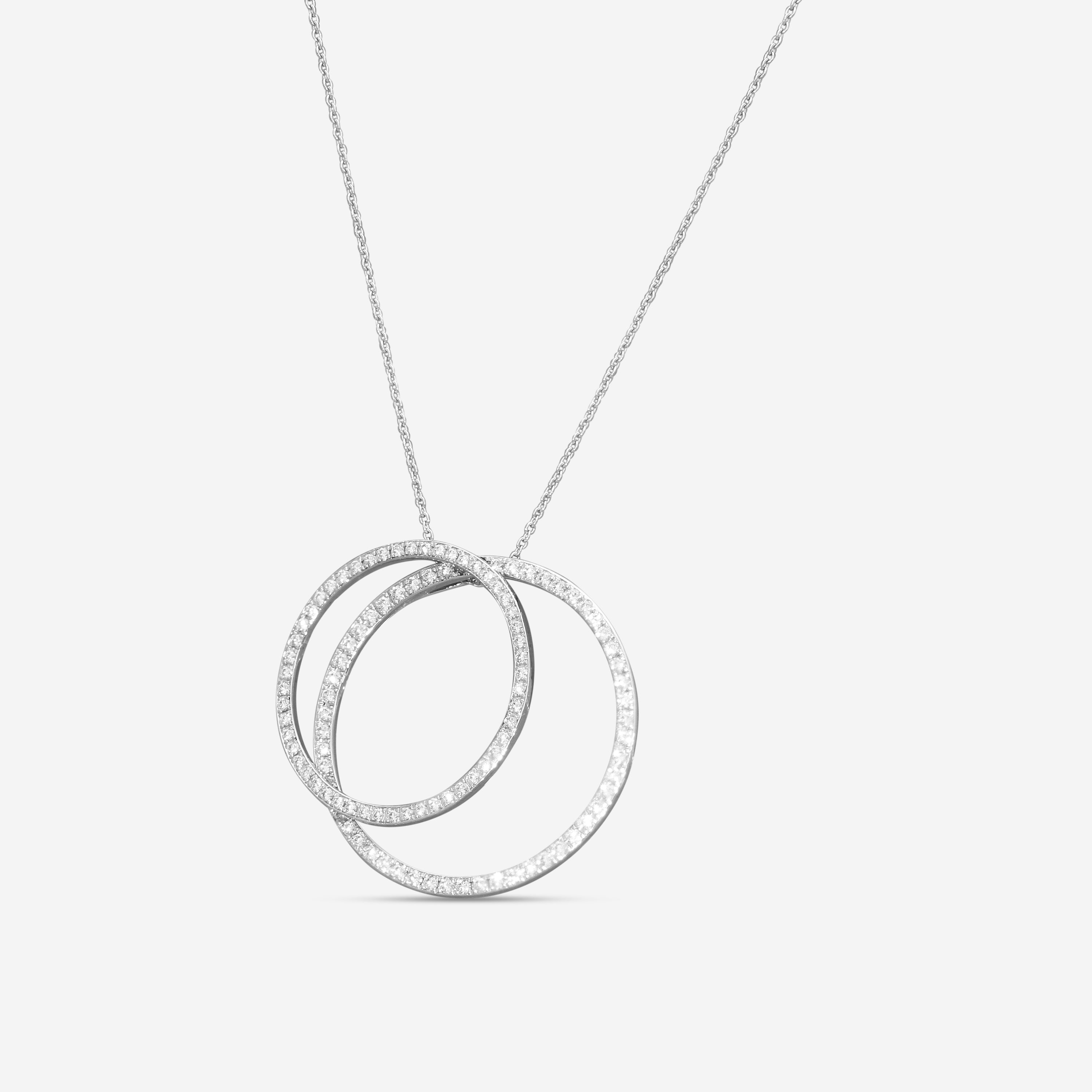 Roberto Coin 18K White Gold Diamond Pendant Necklace 001040AWCHX0