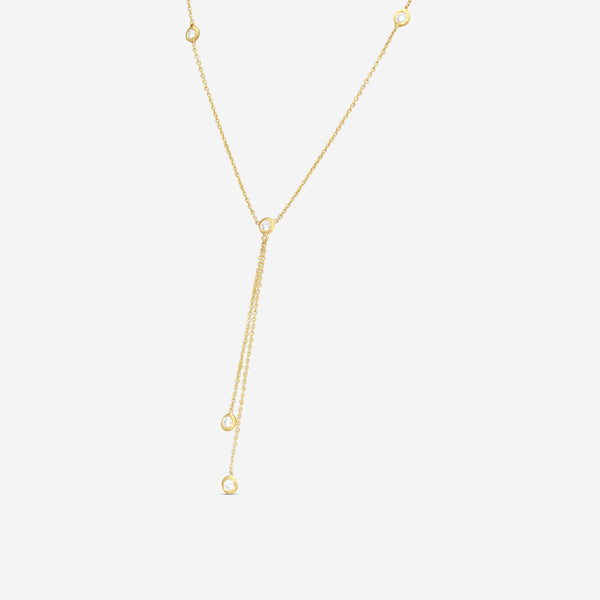 Roberto Coin 18K Yellow Gold Diamond Lariat Necklace 001314AYCHD0