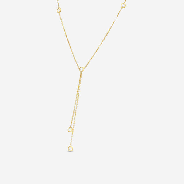 Roberto Coin 18K Yellow Gold Diamond Lariat Necklace 001314AYCHD0