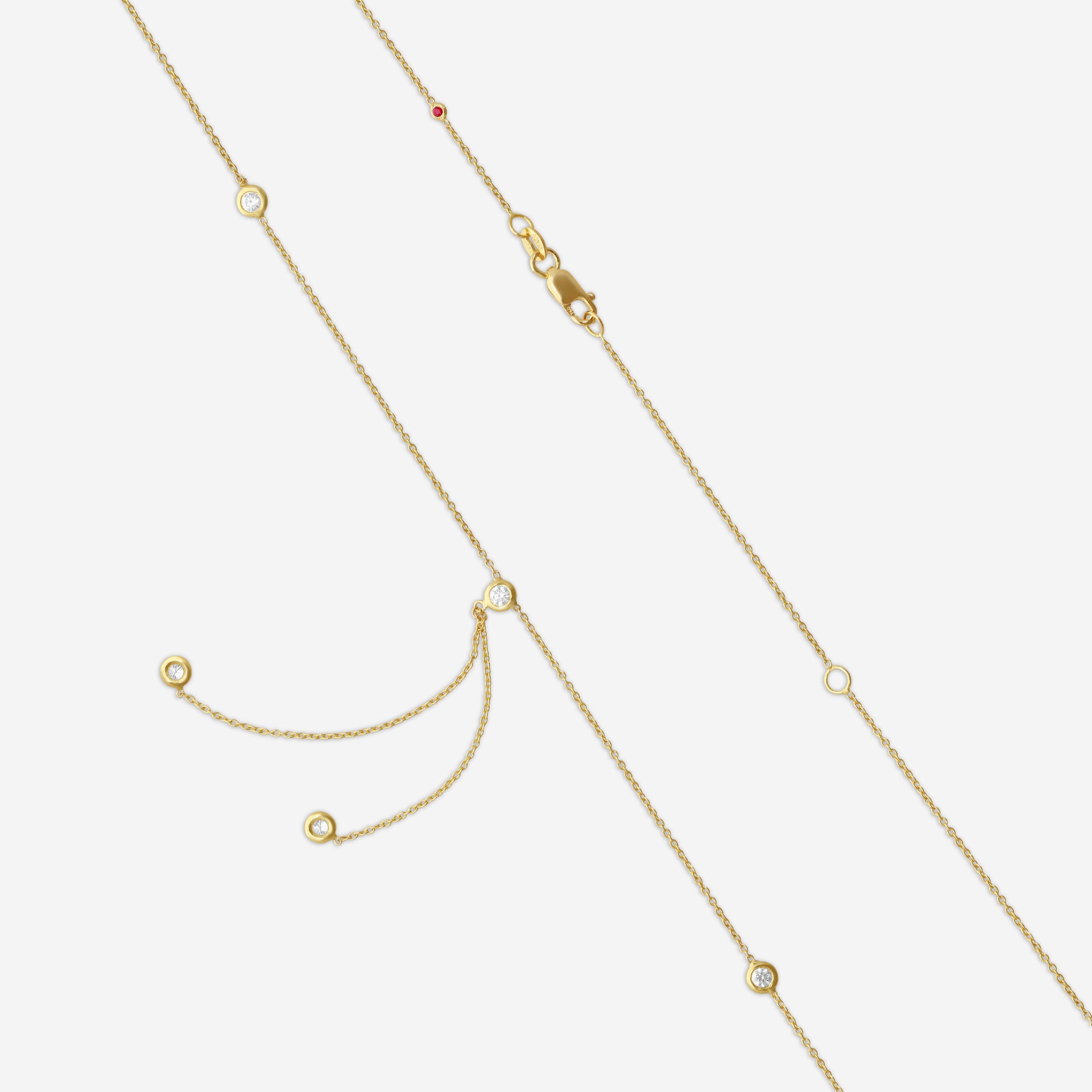 Roberto Coin 18K Yellow Gold Diamond Lariat Necklace 001314AYCHD0