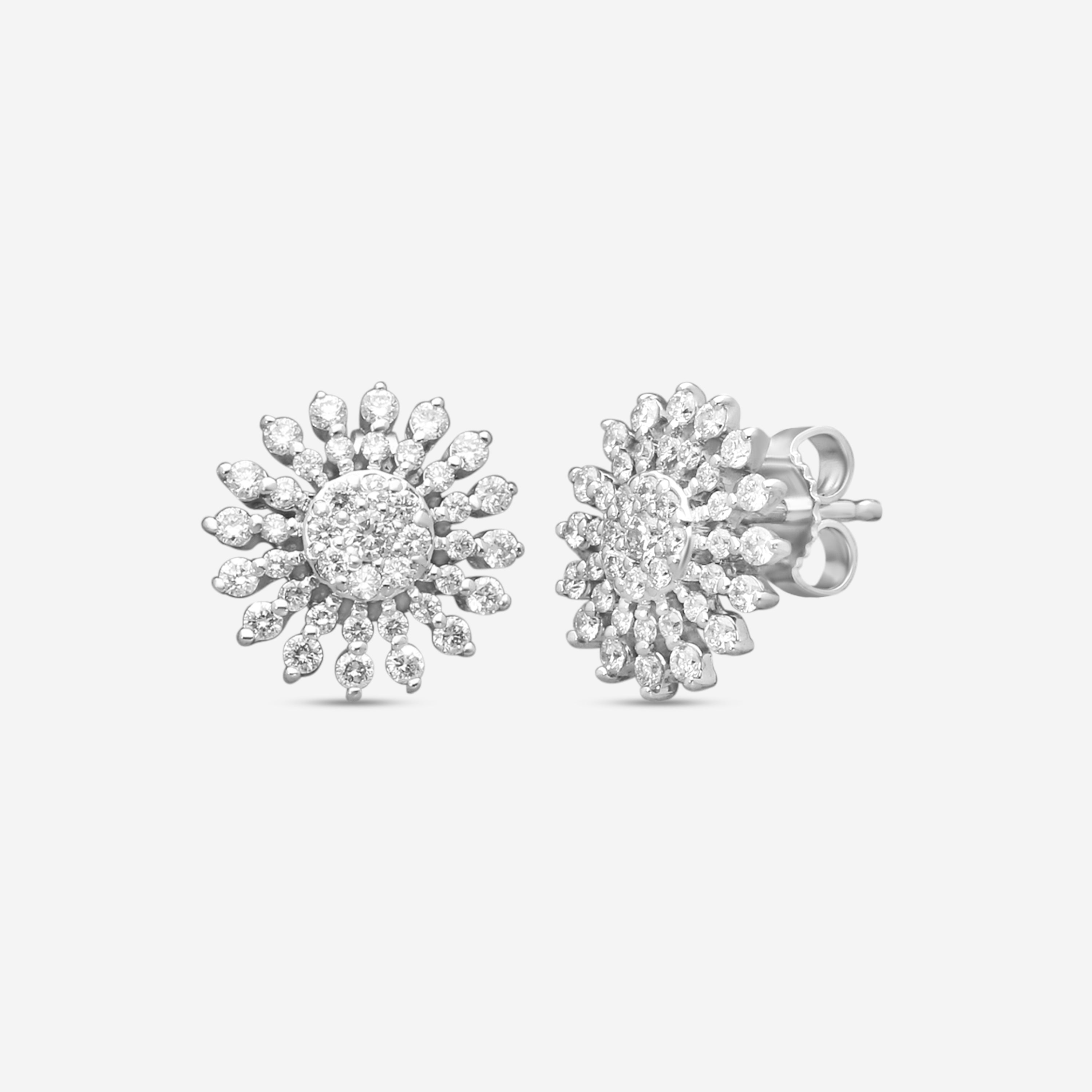 Roberto Coin 18K White Gold Diamond Stud Earrings 111388AWERX0