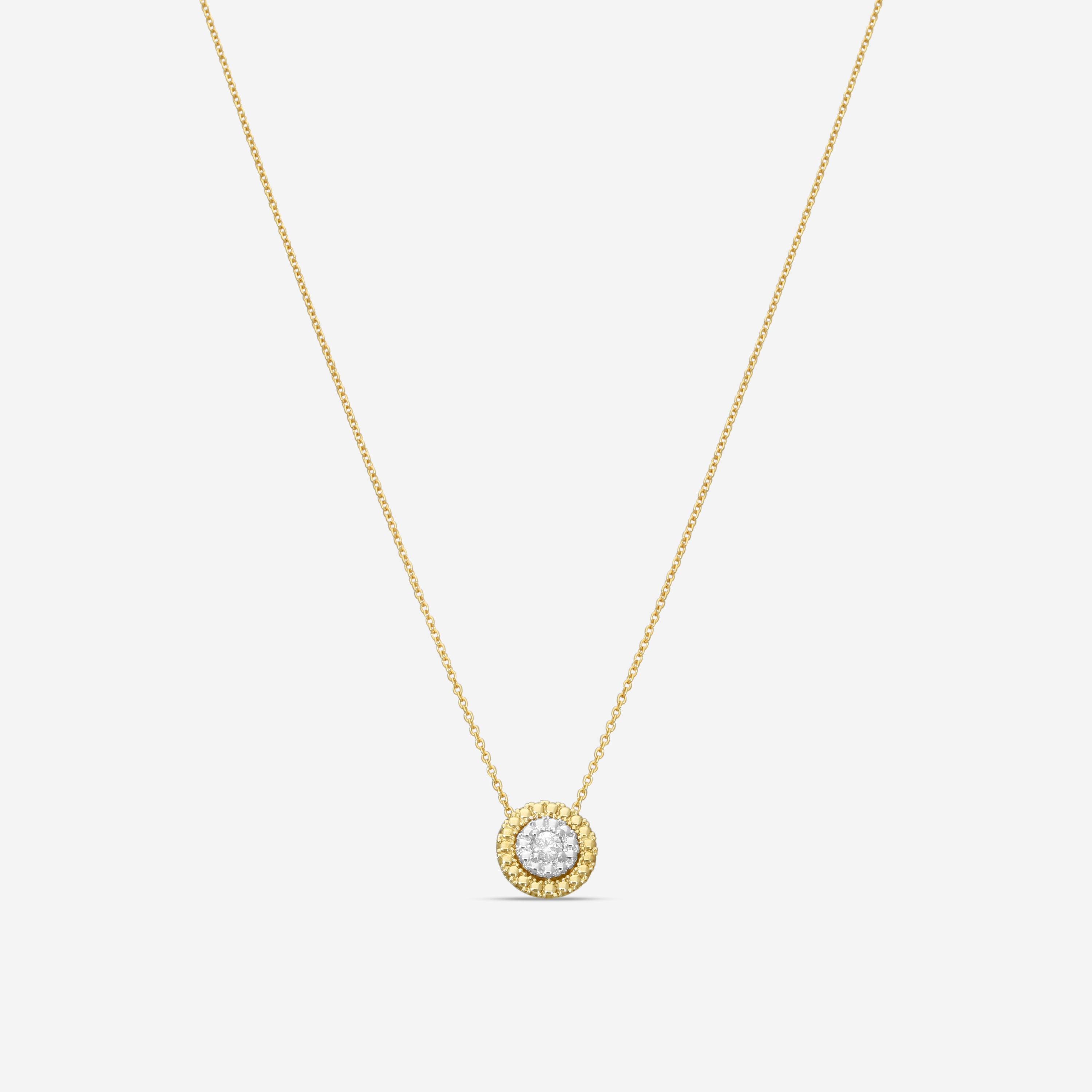 Roberto Coin Siena 18K Yellow & White Gold Diamond Pendant Necklace 111476AJCHX0