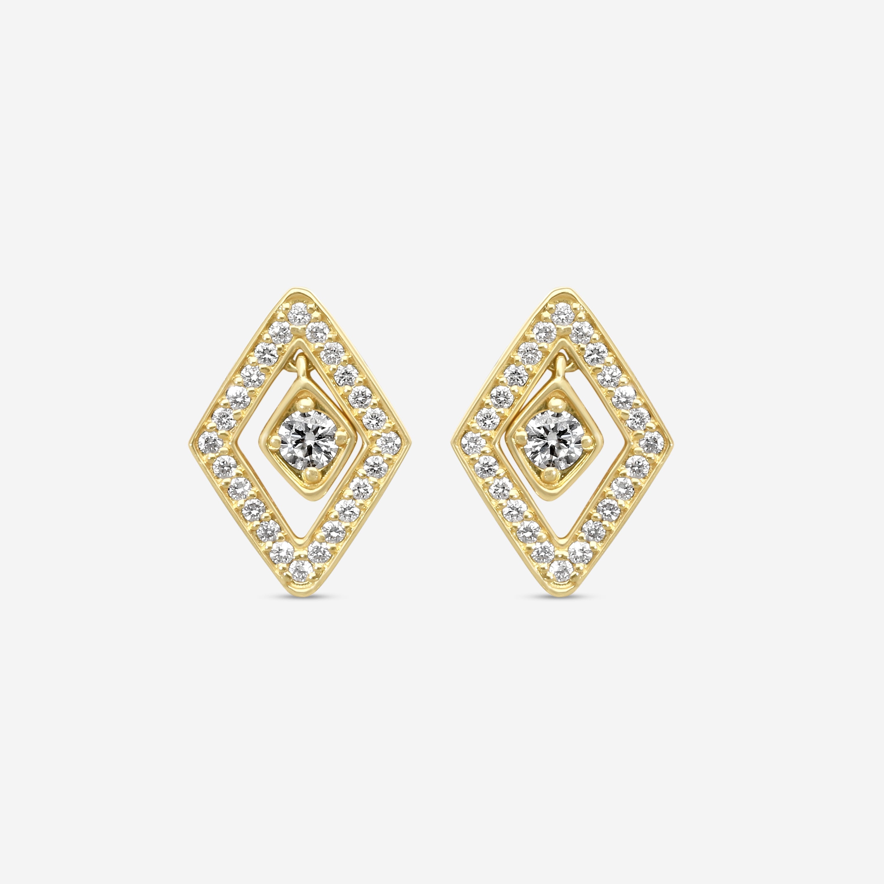 Roberto Coin 18K Yellow Gold Diamond Stud Earrings 111481AYERX0