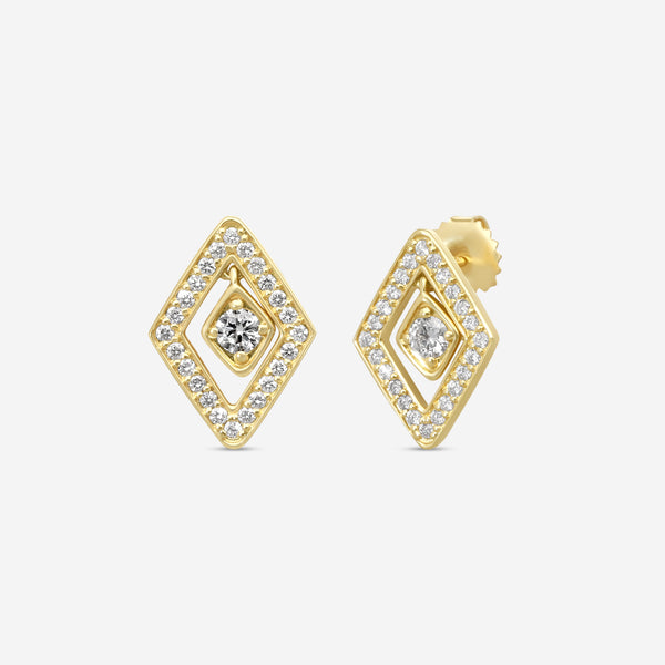 Roberto Coin 18K Yellow Gold Diamond Stud Earrings 111481AYERX0