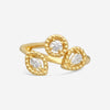 Roberto Coin 18K Yellow Gold Dolcetto Three Stone Diamond Ring Sz. 6.5 111491AY65X0