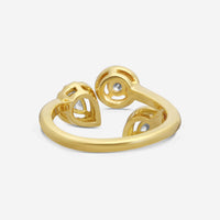 Roberto Coin 18K Yellow Gold Dolcetto Three Stone Diamond Ring Sz. 6.5 111491AY65X0