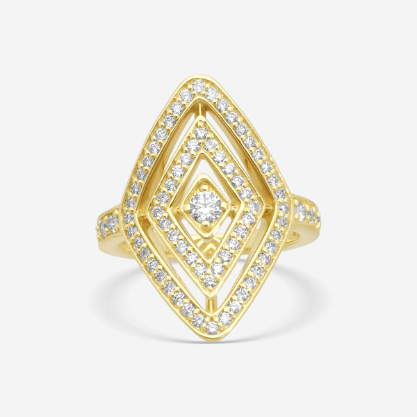 Roberto Coin 18K Yellow Gold Diamond Statement Ring Sz. 6.5 111494AY65X0