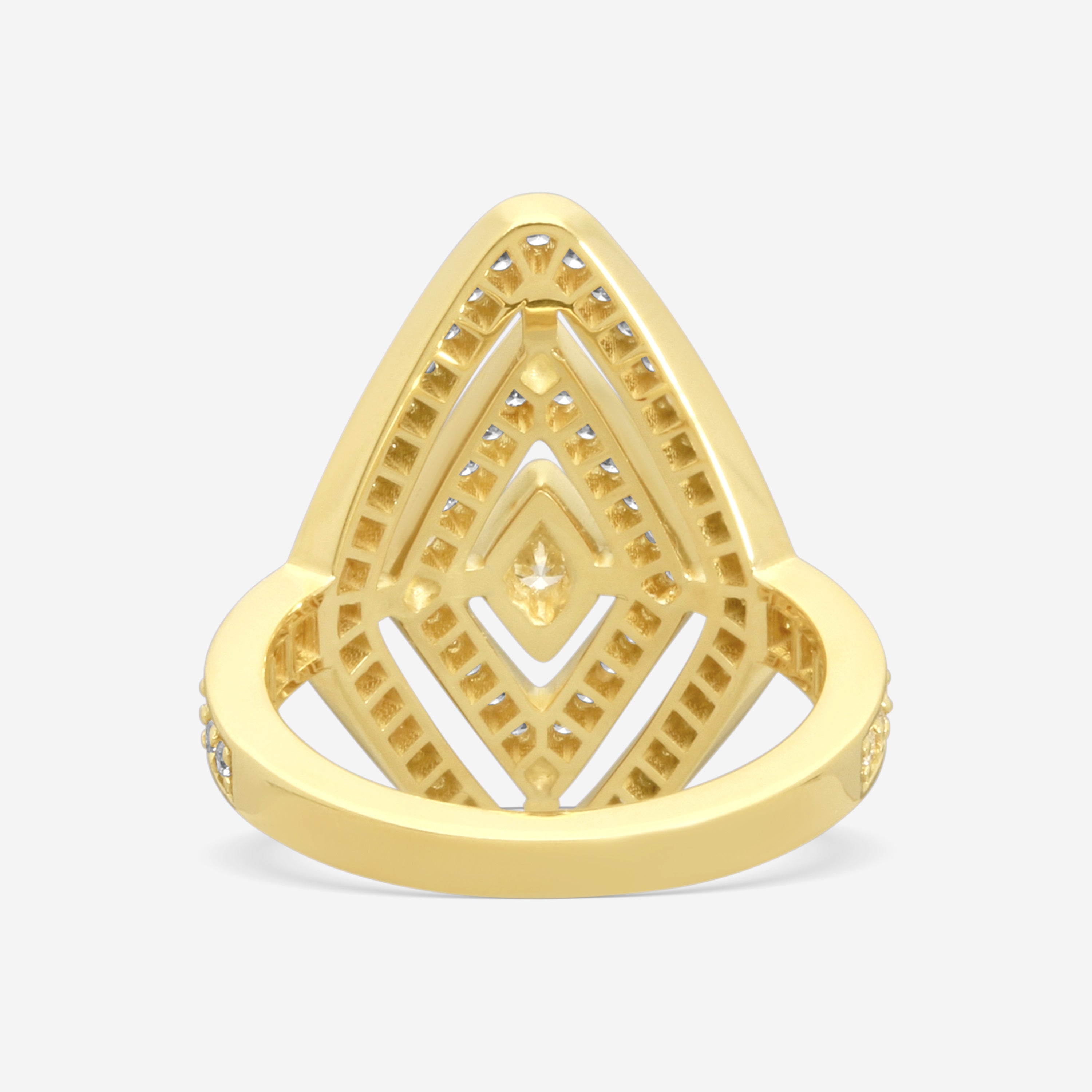 Roberto Coin 18K Yellow Gold Diamond Statement Ring Sz. 6.5 111494AY65X0