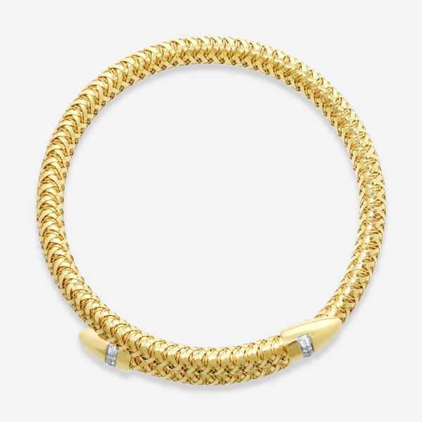 Roberto Coin Primavera 18K Yellow & White Gold Diamond Flexible Bracelet 5573967AJBAX