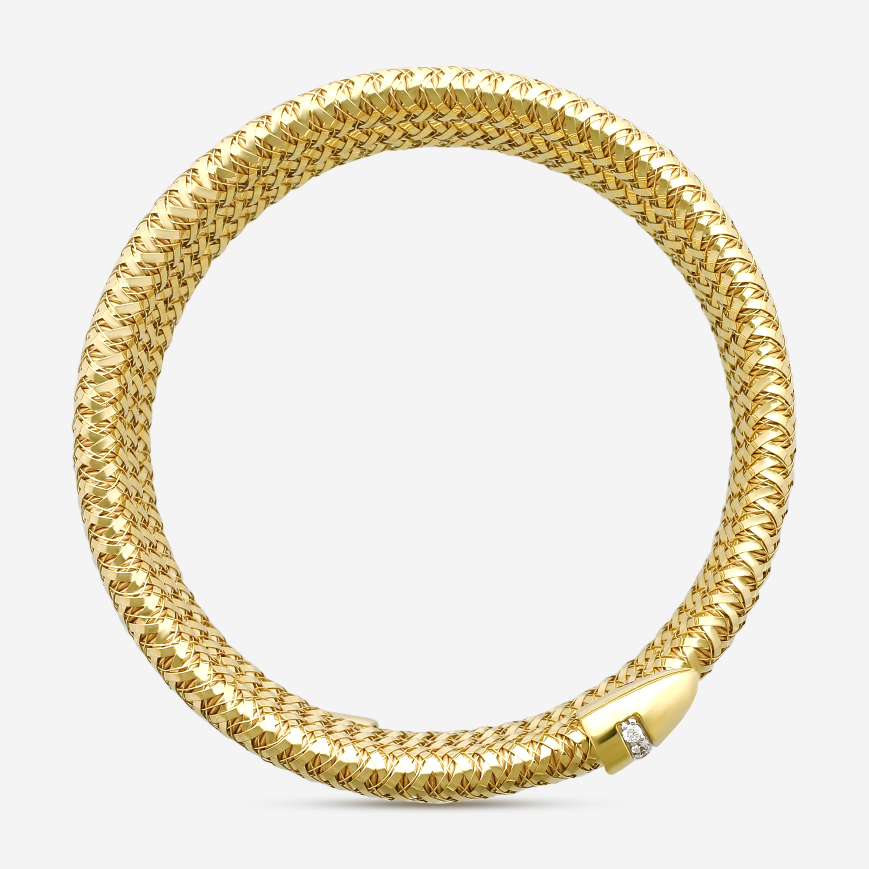 Roberto Coin Primavera 18K Yellow & White Gold Diamond Flexible Bracelet 5573968AJBAX
