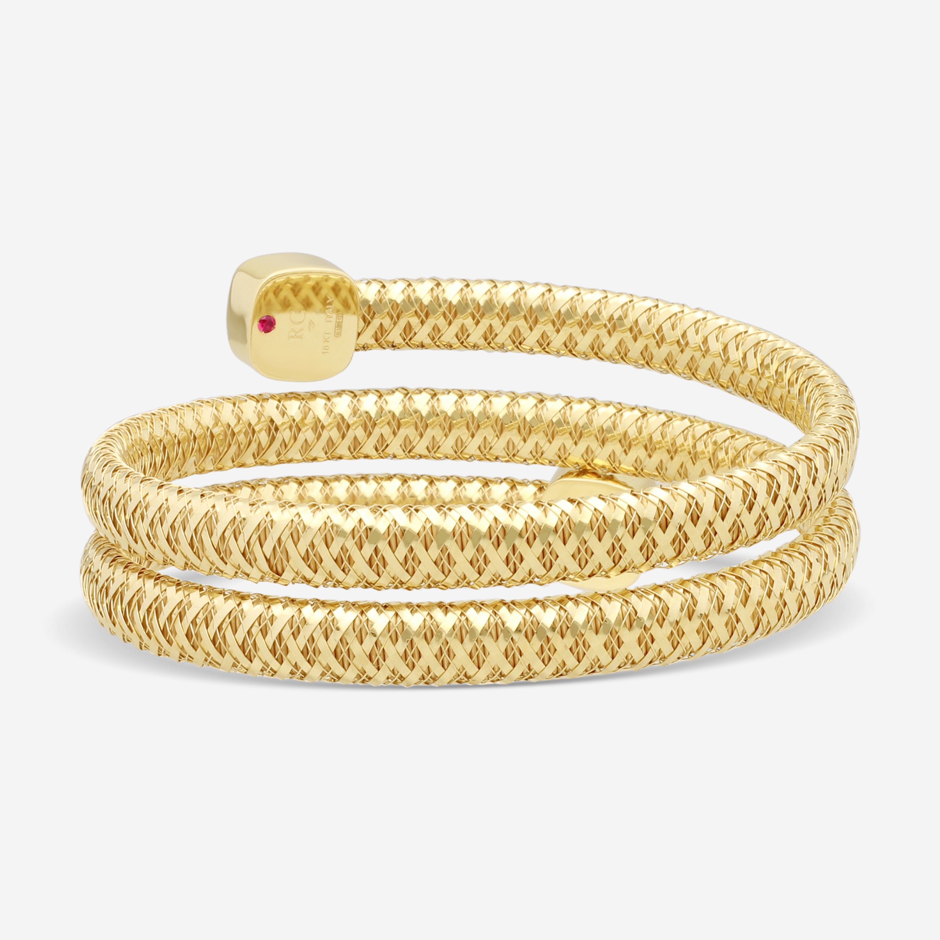 Roberto Coin Primavera 18K Yellow Gold Diamond Flexible Bracelet 5574022AYBAX