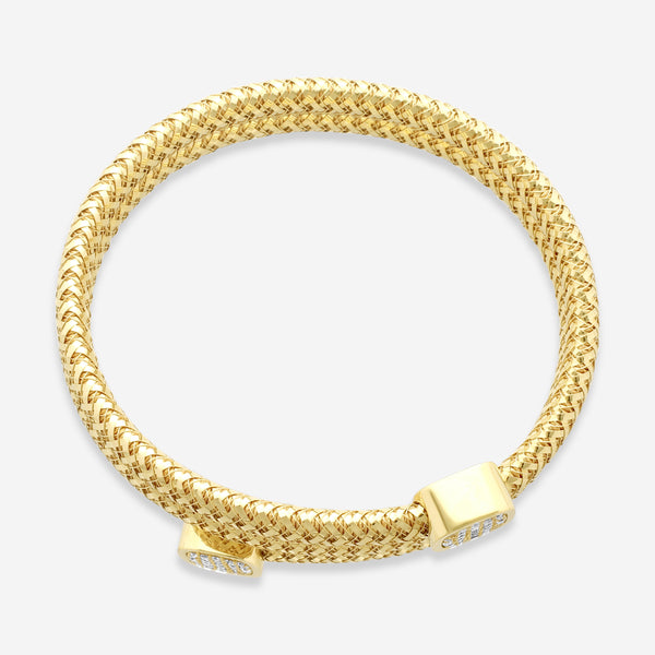 Roberto Coin Primavera 18K Yellow Gold Diamond Flexible Bracelet 5574022AYBAX
