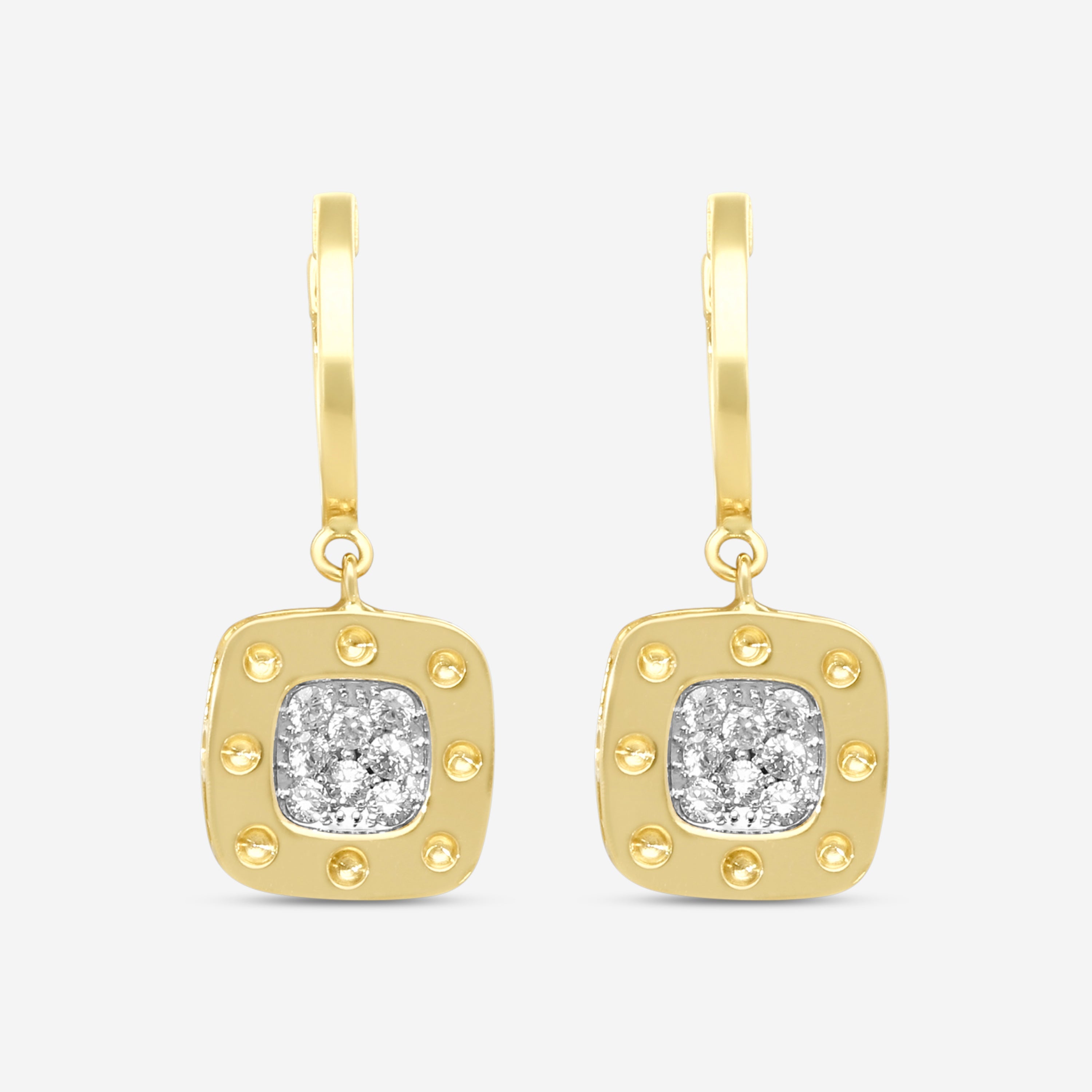 Roberto Coin 18K Yellow & White Gold Diamond Drop Earrings 7771199AJERX