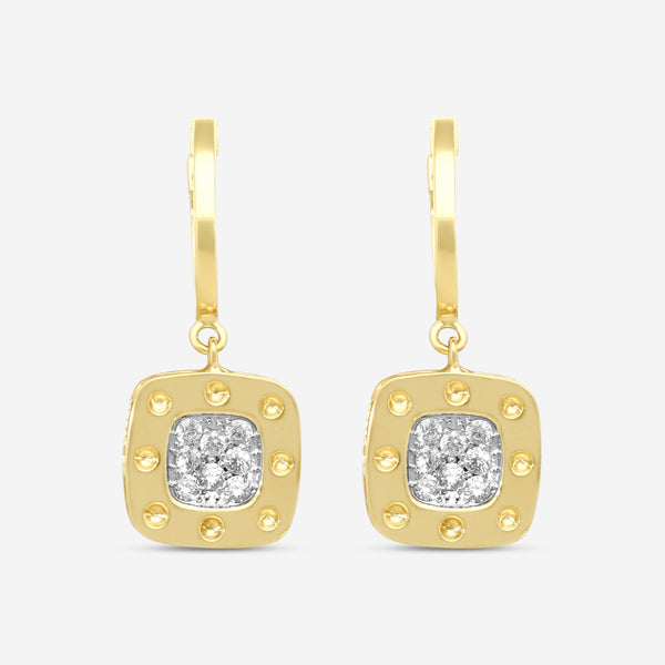 Roberto Coin 18K Yellow & White Gold Diamond Drop Earrings 7771199AJERX