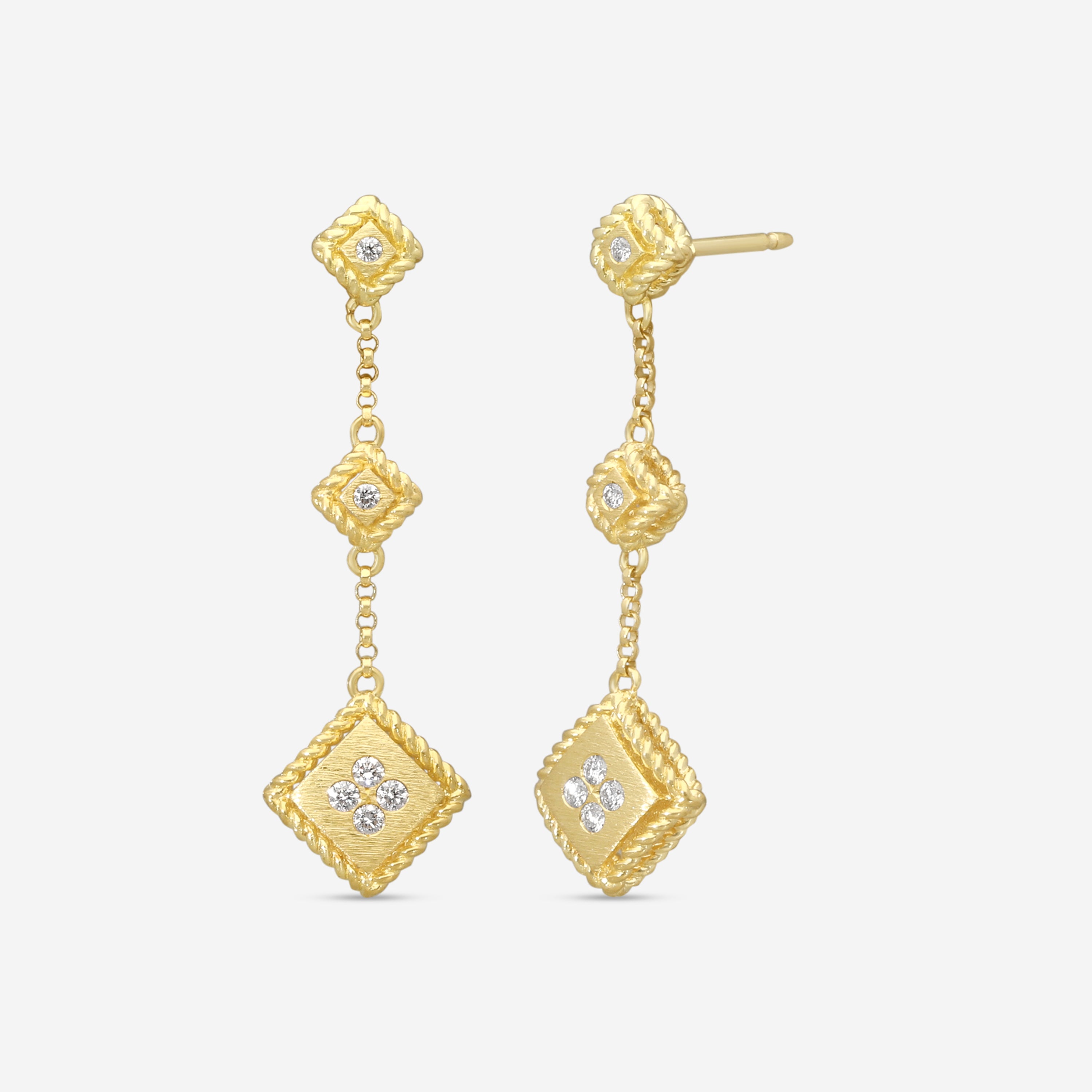 Roberto Coin 18K Yellow Gold Diamond Drop Earrings 7772919AYERX