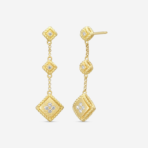 Roberto Coin 18K Yellow Gold Diamond Drop Earrings 7772919AYERX