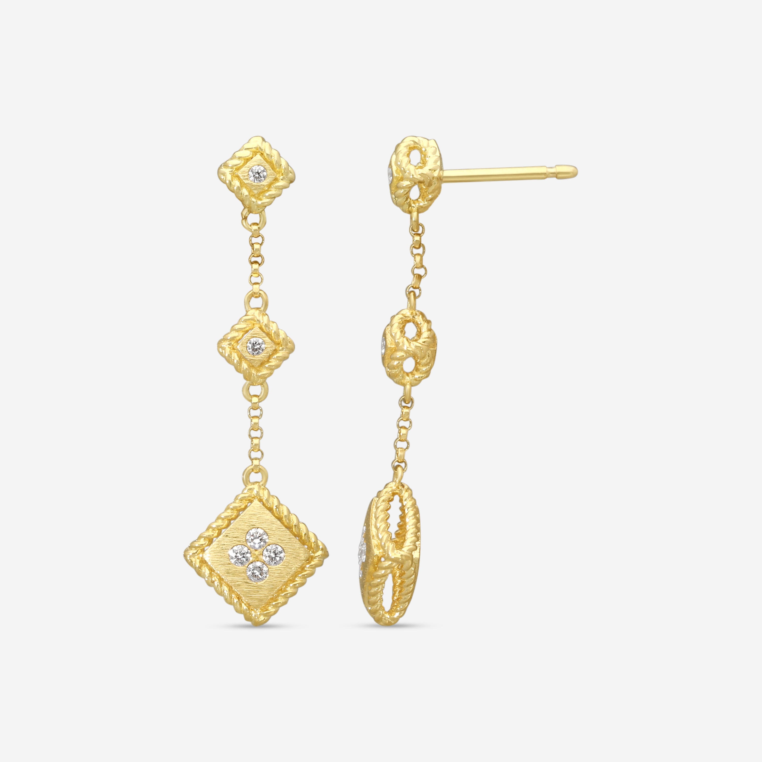 Roberto Coin 18K Yellow Gold Diamond Drop Earrings 7772919AYERX