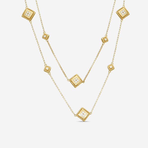 Roberto Coin 18K Yellow Gold Diamond Station Necklace 7772923AY35X