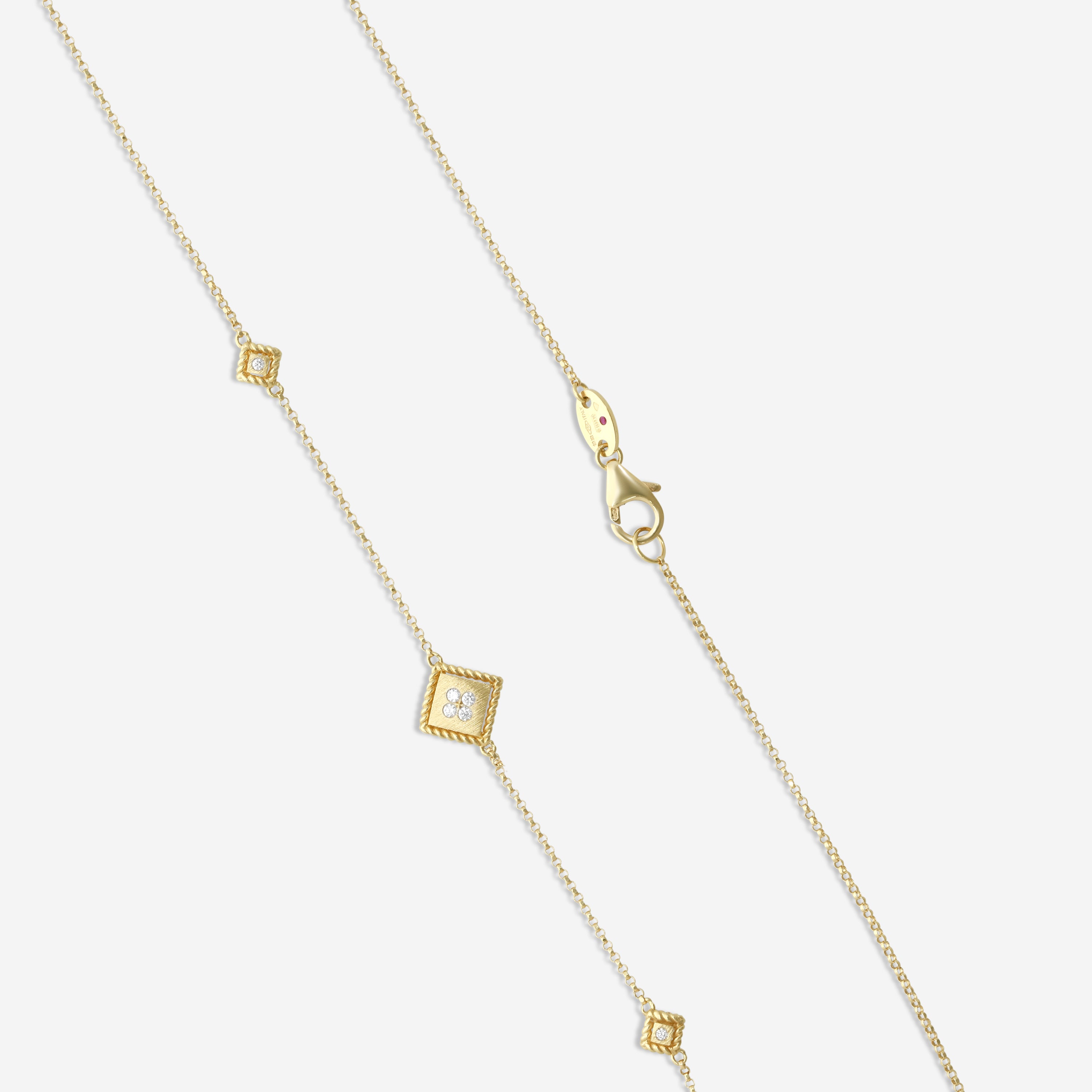 Roberto Coin 18K Yellow Gold Diamond Station Necklace 7772923AY35X