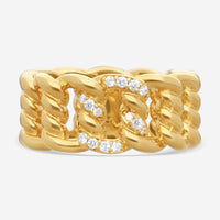 Roberto Coin Band 18K Yellow Gold Diamond Ring Sz. 7 7773242AY70X
