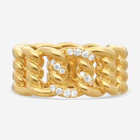Roberto Coin Band 18K Yellow Gold Diamond Ring Sz. 7 7773242AY70X