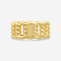 Roberto Coin Band 18K Yellow Gold Diamond Ring Sz. 7 7773242AY70X