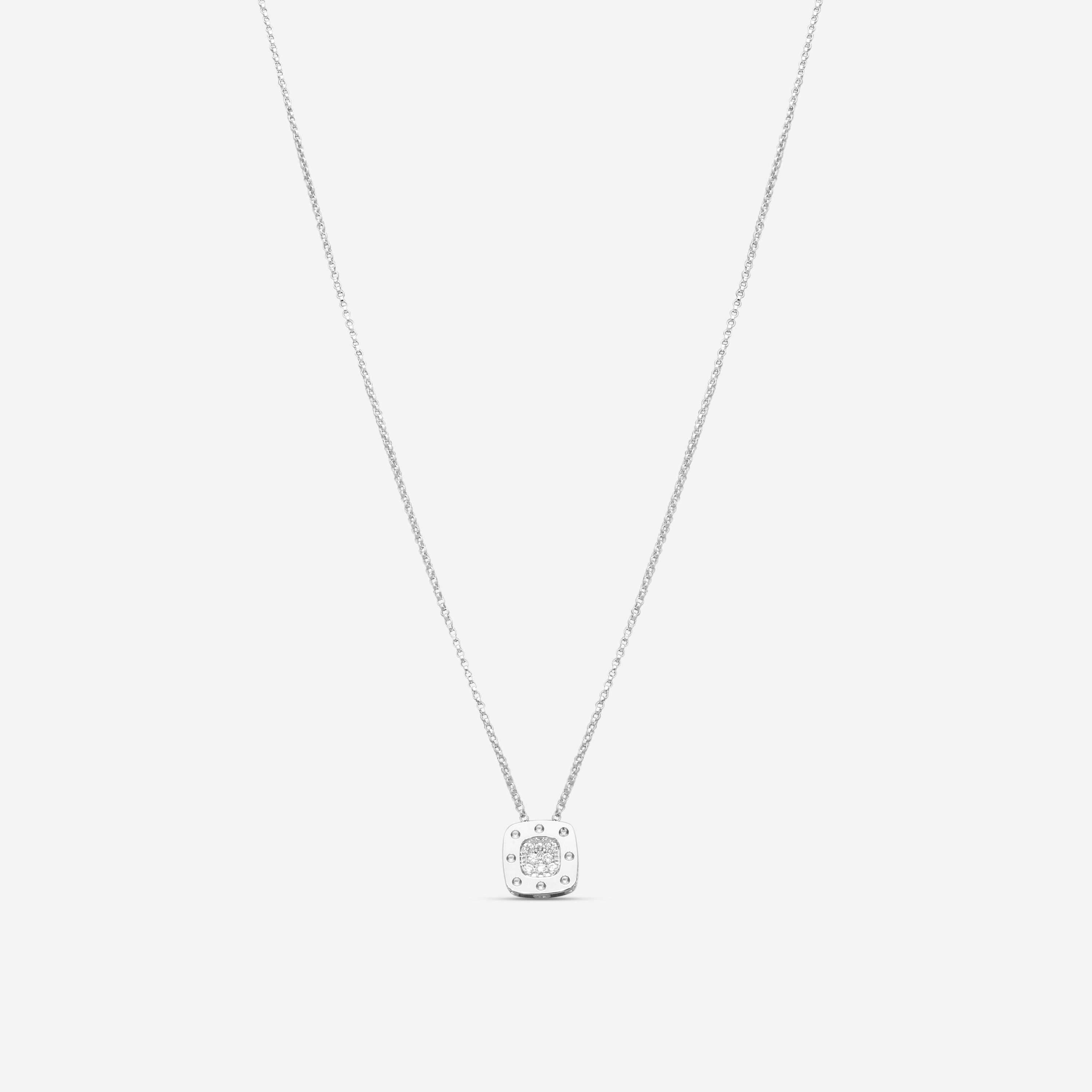 Roberto Coin Pois Moi 18K White Gold Diamond Pendant Necklace 777922AW18X0