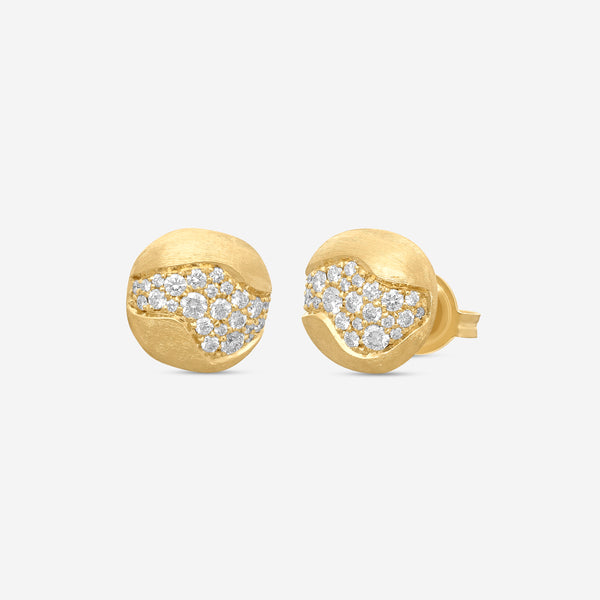 Marco Bicego Africa 18K Yellow Gold Diamond Stud Earrings OB1588_B_Y_02