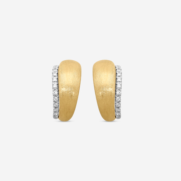 Marco Bicego Lucia 18K Yellow & White Gold Diamond Hoop Earrings OB1680_B_YW_Q6