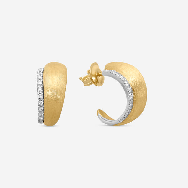 Marco Bicego Lucia 18K Yellow & White Gold Diamond Hoop Earrings OB1680_B_YW_Q6